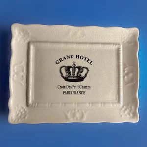 Vintage Grand Hotel Croix Des Petit Champs Paris France Souvenir Ceramic Tray - Picture 1 of 8