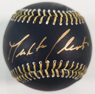 Roberto Clemente Jr. Signed Black & Gold Baseball PSA/DNA COA - Image 1 of 4