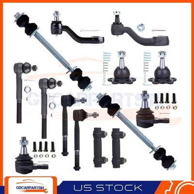 14Pcs Tie Rod Adjusting Sleeve Suspension Kit For 1993-1995 Chevrolet K1500 4WD - Image 1 of 4