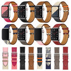 For Apple Watch Series 7 SE 6 5 4 3 2 38-44mm Leather Band Wrist Strap Bracelet