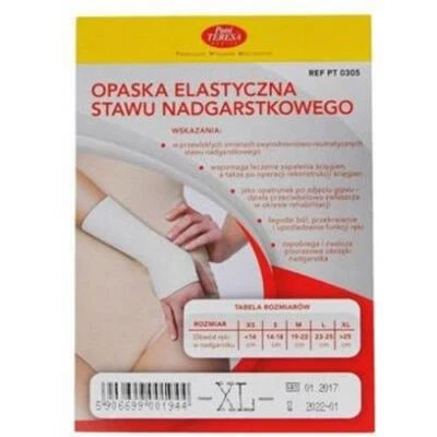 Pani Teresa Medica Opaska Elastyczna Stawu Nadgarstkowego Rozmiar S, M