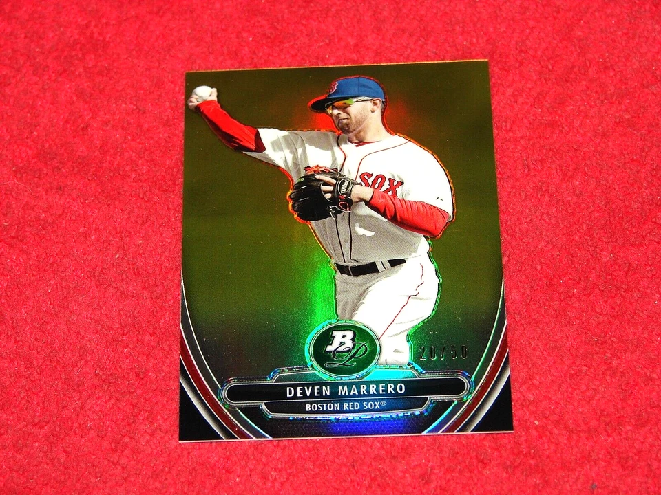 DEVEN MARRERO RED SOX 2013 BOWMAN PLATINUM PROSPECTS GOLD REFRACTOR 22/50 (B1) - Image 1 of 1