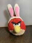 7” Angry Birds Commonwealth Red Bird Easter Bunny Rabbit Ears Plush No Sound
