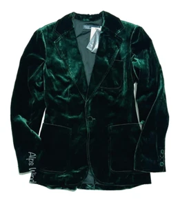 POLO RALPH LAUREN Women's Velvet Slim Silk-blend Blazer in Jade SZ.4 NWT$695 - Picture 1 of 14
