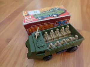 VINTAGE MATCHBOX LESNEY SUPERFAST NO.54 PERSONNEL CARRIER EXCELLENT BOXED - Picture 1 of 2