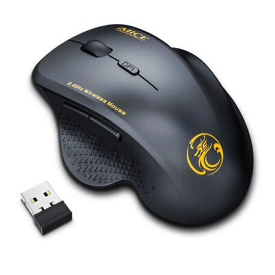 Wireless Mouse 2.4GHz 6-Button Optical with Nano Receiver for Laptop PC - Image 1 of 4