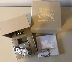 Burberry The City BU9035 Stainless Steel Women's Watch 100% Auth - Picture 1 of 12