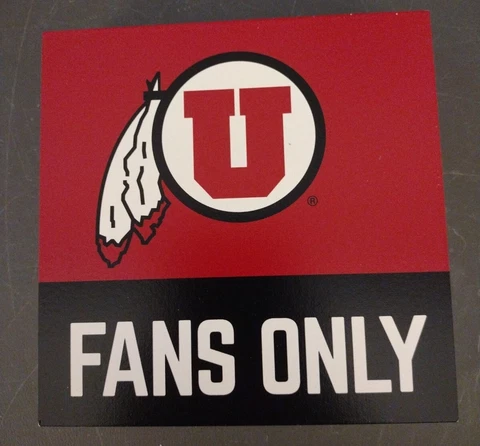 Utah Utes Fans Only Wooden Block 5.5in by 5.5in P.Graham Dunn Cover