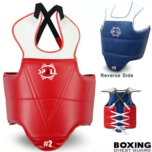 Chest Guard Body Protector Body Armour Vest Belly Training MMA Taekwondo Boxing - Picture 1 of 4