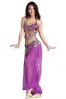 ZLTdream Lady's Belly Dance Chiffon Banadge Top and Lantern Coins Pants  