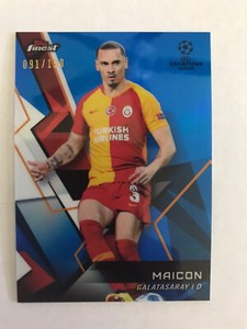 2018-19 Finest UEFA CL Maicon #63 Blue REFRACTOR /150 - Galatasaray Mint