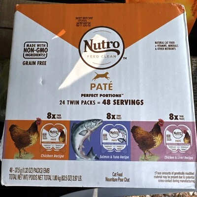 NUTRO Grain Free 1.32 Ounce (Pack of 48), Chicken, Salmon, Chicken/Liver  - Image 1 of 3