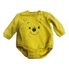 H&M Organic Cotton Winnie the Pooh Sweatshirt Romper Yellow