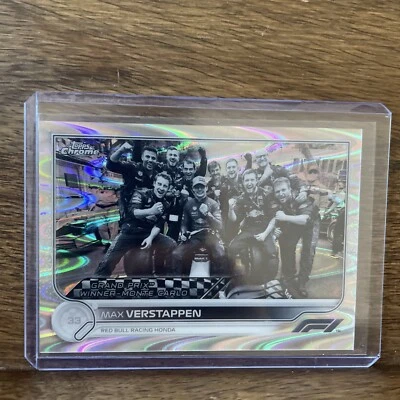 2022 Topps Chrome Formula 1 Black & White RayWave Refractor Max Verstappen #155 - Image 1 of 2