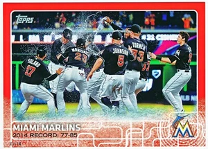 2015 Topps Miami Marlins Red 5x7 Complete 21 Card Team Set All #d (05/10) - Picture 1 of 2