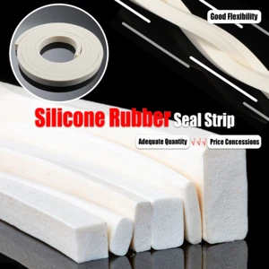 Silicone Rubber Sponge Strip Square Seal Strip Closed Cell White Foam Backer Rod - Picture 1 of 8