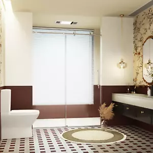 50-54"W*76"H Single Sliding Soft-Close Shower Doors , 5/16"Tempered Glass,Chrome - Picture 1 of 8