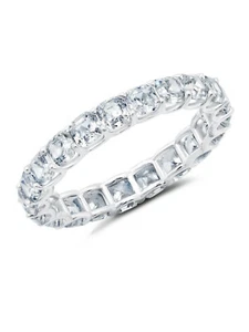 Crislu Zirkonia kleines Asscher-Schliff Ewigkeitsband -3,75 cttw Neu mit Etikett im Angebot -6 - Bild 1 von 2