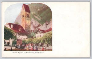 Postcard  Public Square of Interlaken Switzerland JF1.104 - Picture 1 of 2