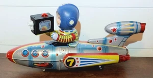 Vintage Universe Televiboat 477-ME-777, made in China, tin battery operated toy - Picture 1 of 21