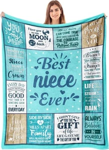 Best Niece Gifts from Auntie/Aunt Uncle, Birthday 60"x80", - Picture 1 of 6