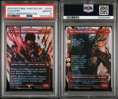PSA 10 ~ CLIVE, IFRIT'S DOMINANT IFRIT WARDEN INFERNO 318 FOIL MTG Final Fantasy - Image 1 of 3