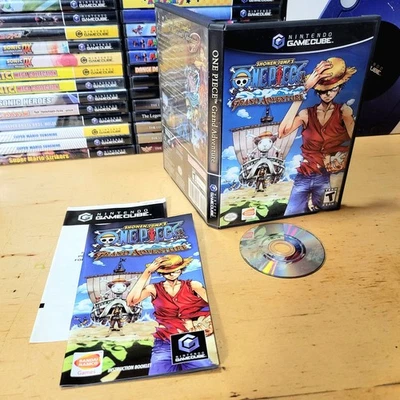 MINT One Piece Grand Adventure Nintendo GameCube Complete Black Label CIB Manual - Image 1 of 4