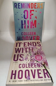 Colleen Hoover Book Lot 2 Books- It Ends With Us And Reminders Of Him - Picture 1 of 7