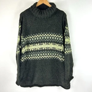 Maglia Donna Women’s Green Italian Made Cowl Neck Wool Blend Sweater Size 1X - Picture 1 of 8