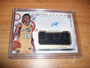 2022-23 Topps Inception White Basketball Kanaan Carlyle Patch Auto Card 144/149 - Picture 1 of 3