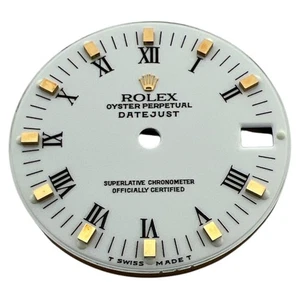 Genuine Rolex Oyster Perpetual Datejust 31mm Roman Dial White & Gold 68273 - Picture 1 of 4