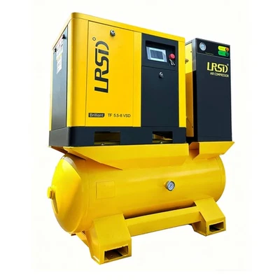 Compresor de aire de tornillo rotativo todo en uno 208-230 V 7,5 HP con tanque ASME80 gal + secador de aire Foto 1 de 4