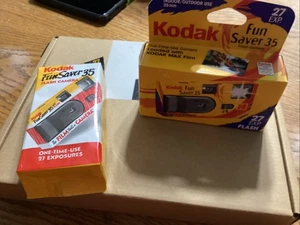 2 Vintage Kodak FunSaver 35mm Camera & 24 Exposure Film, Brand New Sealed - Picture 1 of 2