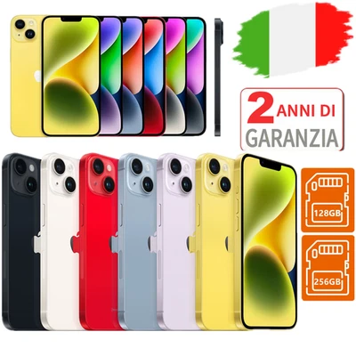 NUOVO Apple iPhone 14 256GB 128GB Nero Bianco Rosso Blu Viola ✔️Garanzia 24 MESI - Immagine 1 di 3