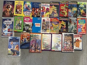 LOT OF 25 Vintage Kids VHS - Barney Teletubbies Disney Duck Tales Transformers - Picture 1 of 4