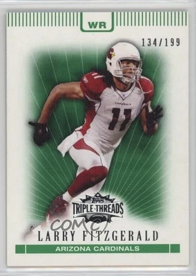 2007 Topps Triple Threads Emerald /199 Larry Fitzgerald #63 - Image 1 of 2