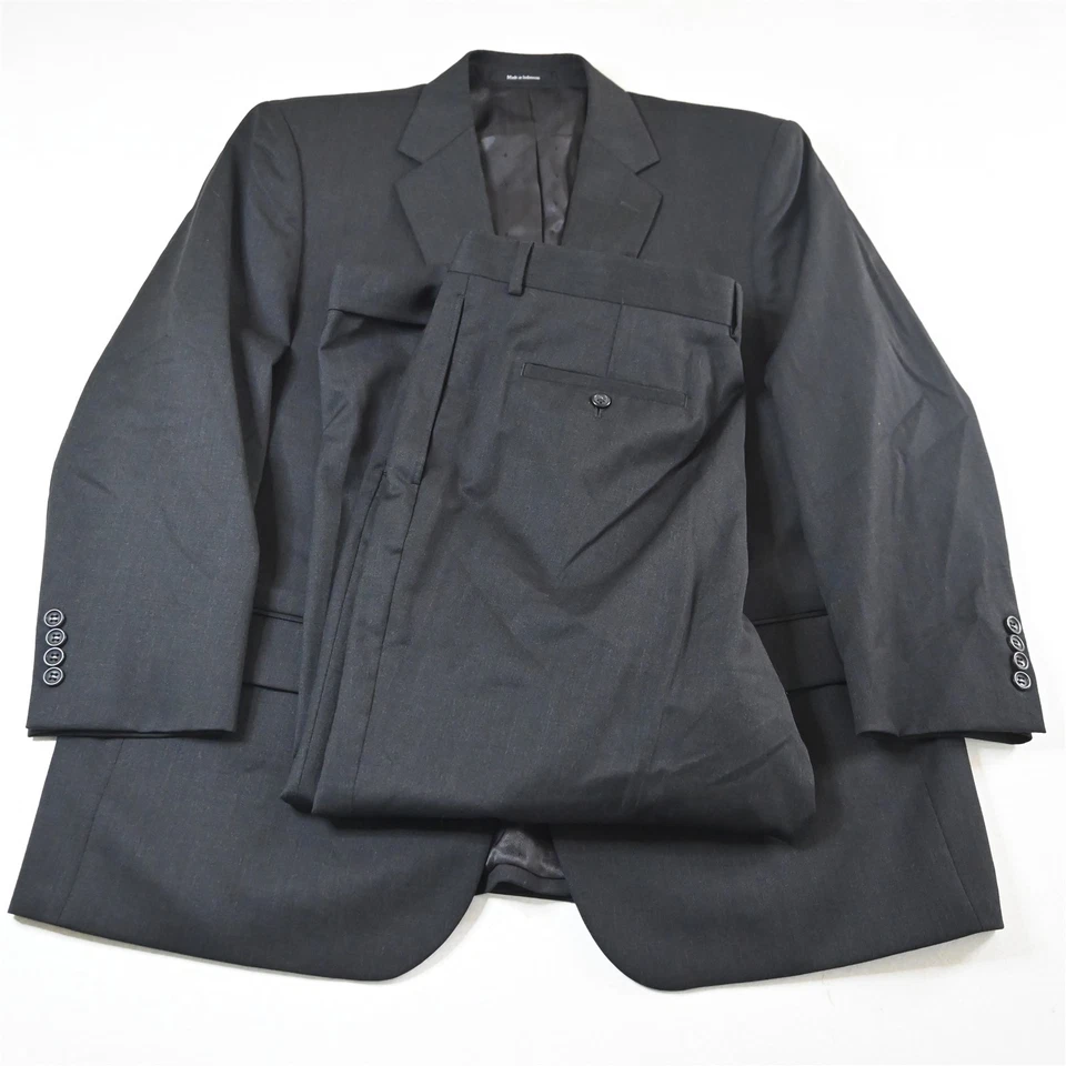 Joseph Feiss 44S 40x29 Gris 100% Lana Hombre Chaqueta Pantalones Traje Foto 1 de 4