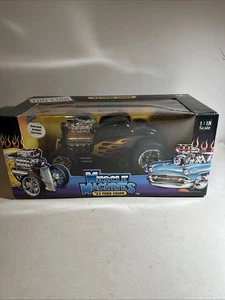 1/18 Muscle Machines 33 Ford Coupe Black w/ Flames NIB knew an original box - Picture 1 of 7