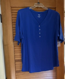 Plus Size Sonoma Goods For Life® Slim Fit Elbow Sleeve Henley - Picture 1 of 5