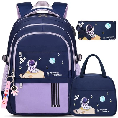 Waterproof Lightweight Backpack for Girls with Lunch Bag School Bag Bookbag - Image 1 of 4