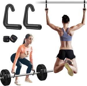 Asas de accesorio de gimnasio Brebebe para barra de tracción, asas de peso muerto para barra de barra - Imagen 1 de 12