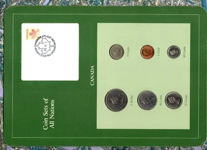 Kursmünzensätze aller Nationen Kanada Cartier UNC 1,1,5,10,25,50 Cents 1984 - Bild 1 von 4