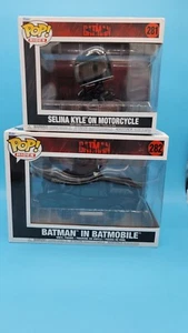 Funko Pop Rides Lot The Batman Batmobile Selina Kyle Motorcycle Catwoman New - Picture 1 of 7
