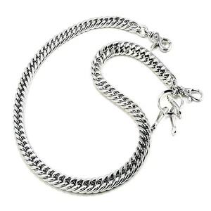 Base forte guinzaglio pesante motociclista camionista chiave jeans portafoglio catena (20") argento CS1120 - Foto 1 di 9
