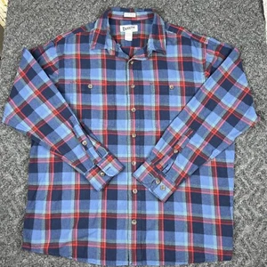 Duluth Untucked Flannel Shirt Men’s XLT Blue Plaid Relaxed Fit Outdoor Hiking - Picture 1 of 6
