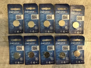 10 X Renata CR2016 Lithium 3V Battery New Batteries In Single Sealed Packs - Picture 1 of 2