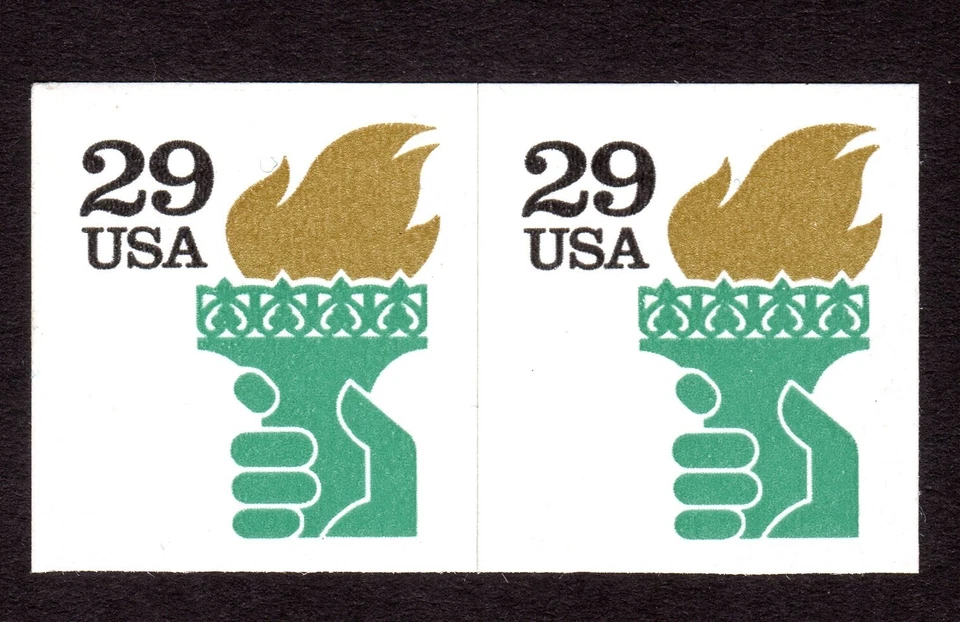 Scott #2531Ab Liberty Torch Pair of Booklet Stamps - MNH - Image 1 of 1