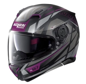 Nolan Motorradhelm N87 Originality schwarz matt purple XXS = 51/52 Sonnenblende - Bild 1 von 1