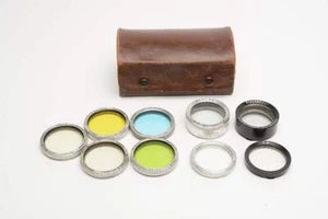 Set of 9 28.5mm filters Rollei Hellgrun, UV, Sport, Gelb, Hellblau + Close-ups - Picture 1 of 5