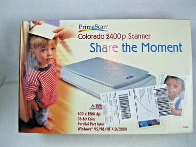 Vintage PrimaScan 2400p Flatbed  Scanner Share the moment New in Box - Image 1 of 4
